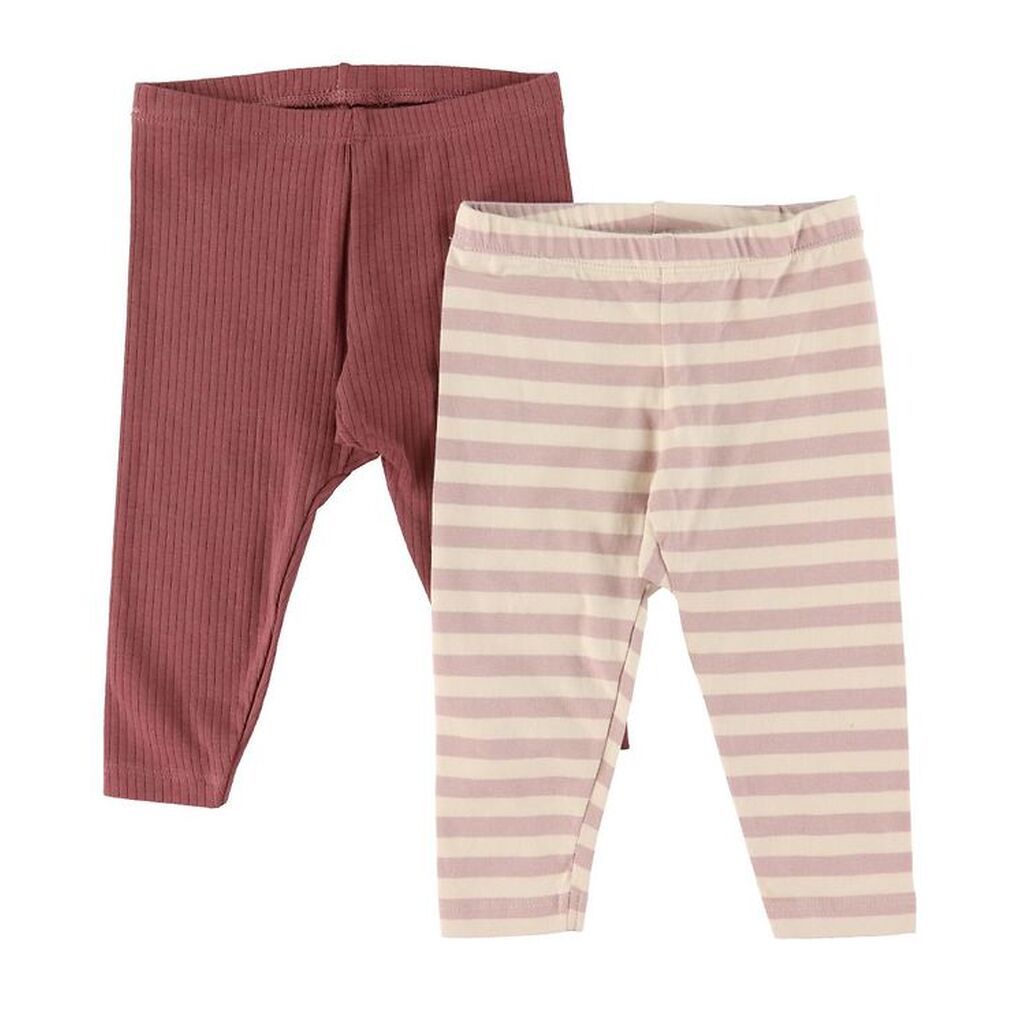 Minymo Leggings - 2-pak - Violet Ice
