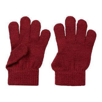 Lil' Atelier Handsker - Strik - Uld - NmnNanson - Red Dahlia