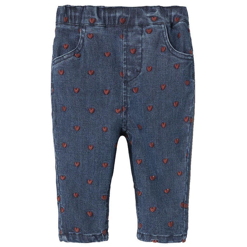 Lil Atelier Jeans - Loose - NbfLiva - Dark Blue Denim/Heart Emb