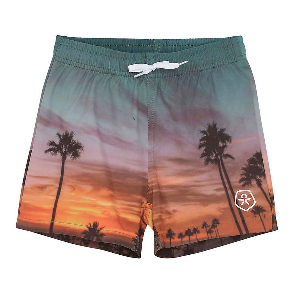 Color Kids Badeshorts - AOP - Orange Pop
