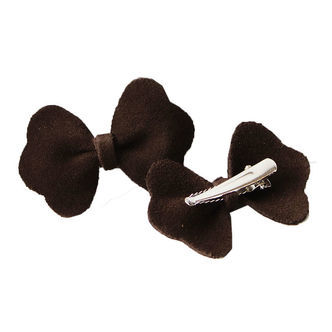 Petit La Busch Hårsløjfer - Bow - 2-pak - 6x4 cm - Chocolate