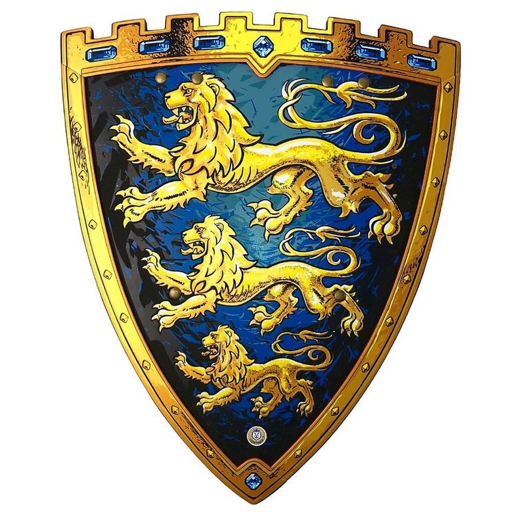 Liontouch Udklædning - Triple Lion Skjold - Blå