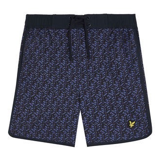 Lyle & Scott Badeshorts - Dark Navy m. Print