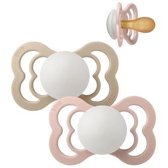 Bibs Supreme Natsutter - Str. 2 - 2-pak - Symmetrisk - Blush Glo