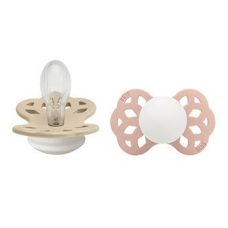 BIBS Infinity Natsutter - 2-pak - Str. 2 - Symmetrisk - Vanilla