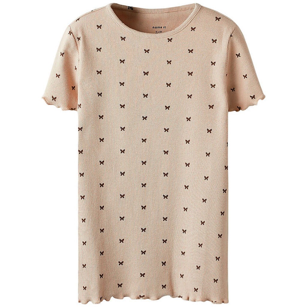 Name It T-shirt - Rib - NkfKarlia - Oxford Tan