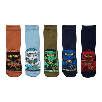 LEGOÂ® Wear Ninjago Strømper - 5-pak - LwAiko - Blå/Orange/Grøn