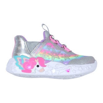 Skechers Sko m. Lys - Unicorn Charmer - Silver/Multi