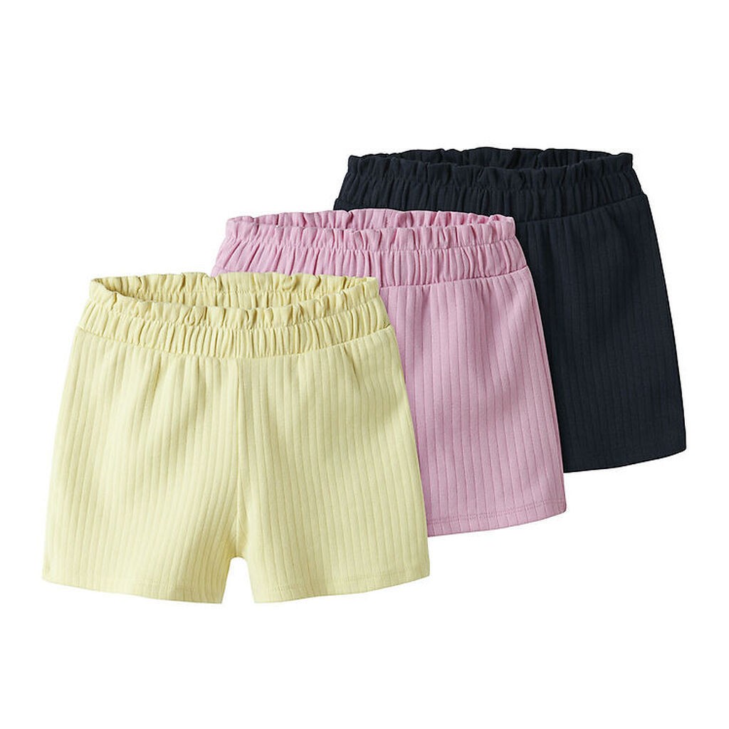 Name It Shorts - Rib - NmfSurajali - 3-pak - Pink Frosting/W Pas