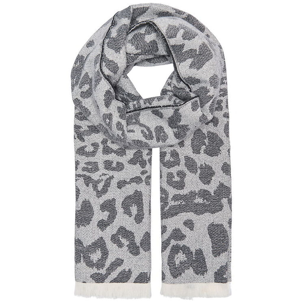 Kids Only Tørklæde - 170 cm - Strik - KogBrina - Sort m. Leopard