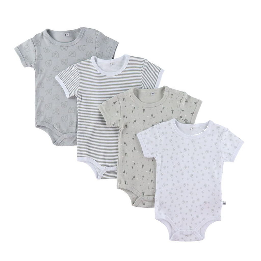 Pippi Baby Bodyer k/æ - 4 pak - Harbor Mist
