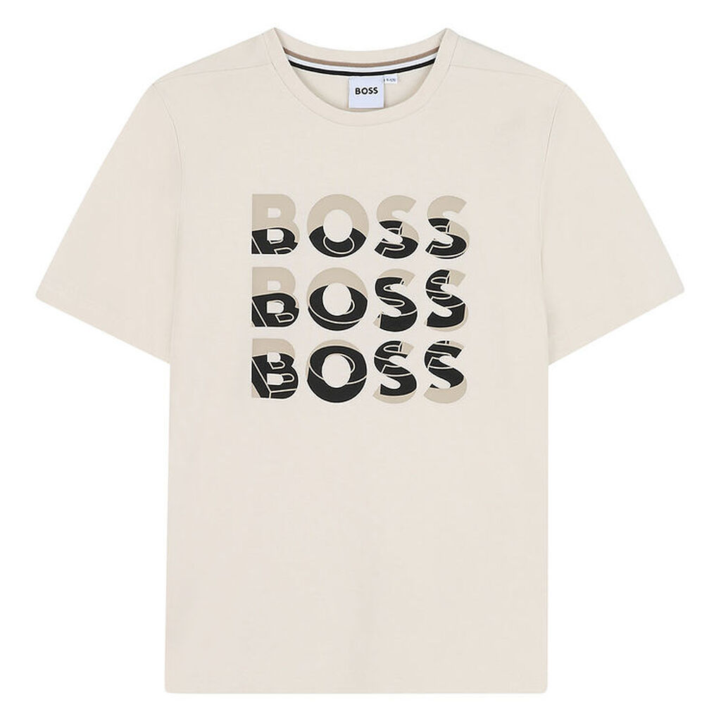 BOSS T-shirt - Sand m. Print