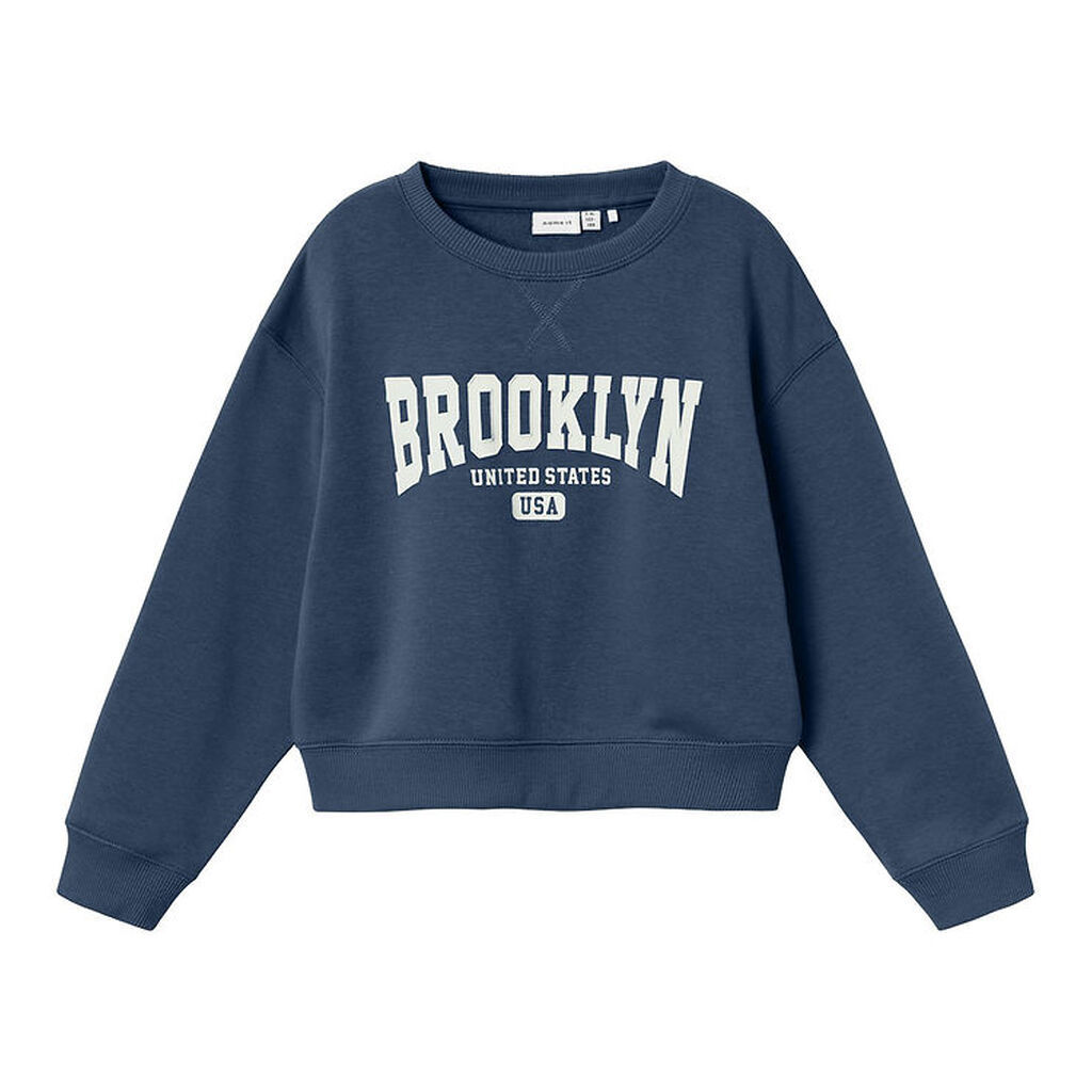 Name It Sweatshirt - Cropped - NkfNiknaks - Dark Denim