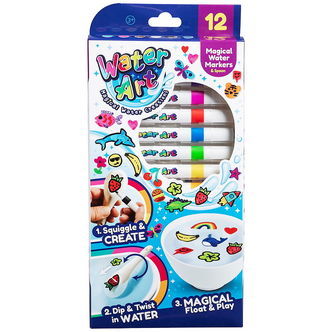 Water Art Tuscher - 12 stk - Magical Water Markers & Spoon