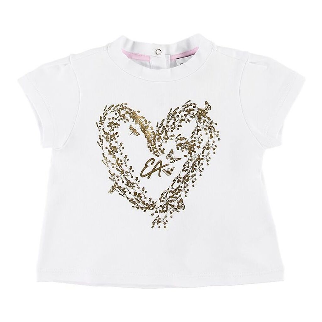 Emporio Armani T-shirt - Hvid m. Hjerte