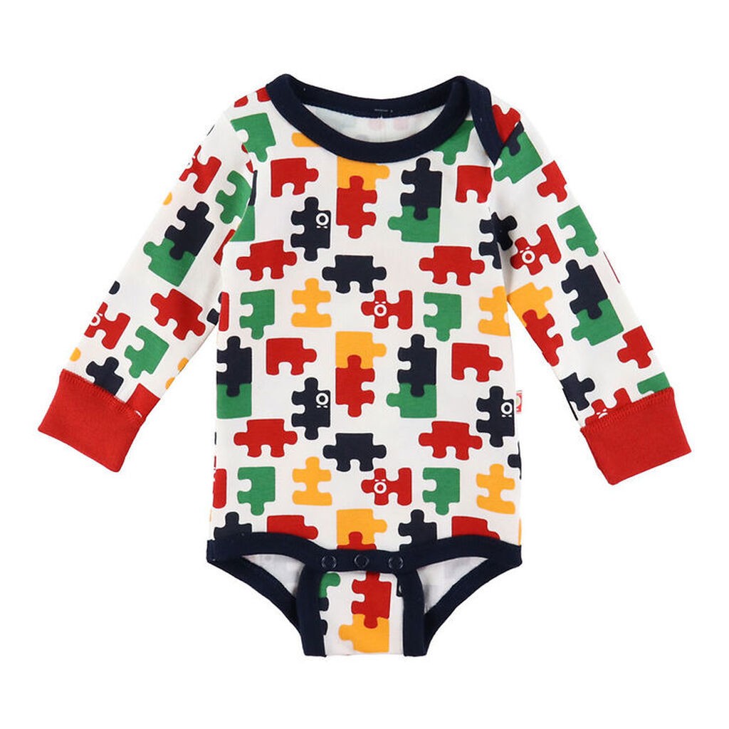 Katvig Body L/Æ - Rød/Hvid Stribet