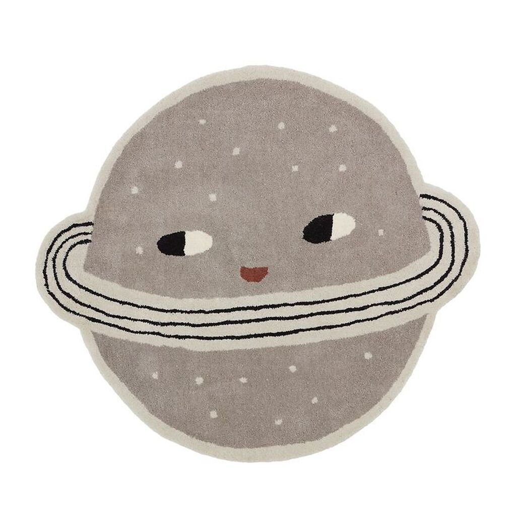 OYOY Gulvtæppe - 100x116 cm - Planet - Clay