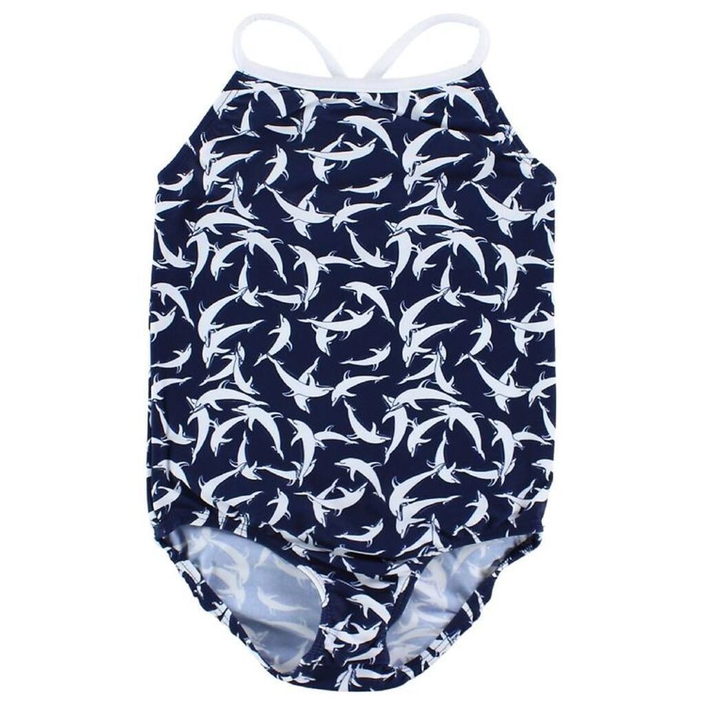 Petit Crabe Badedragt - UV50+ - Navy m. Delfiner