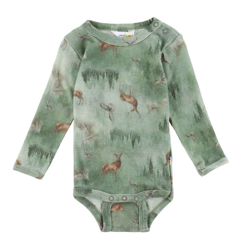 Joha Body l/æ - Uld - Grøn m. Skov