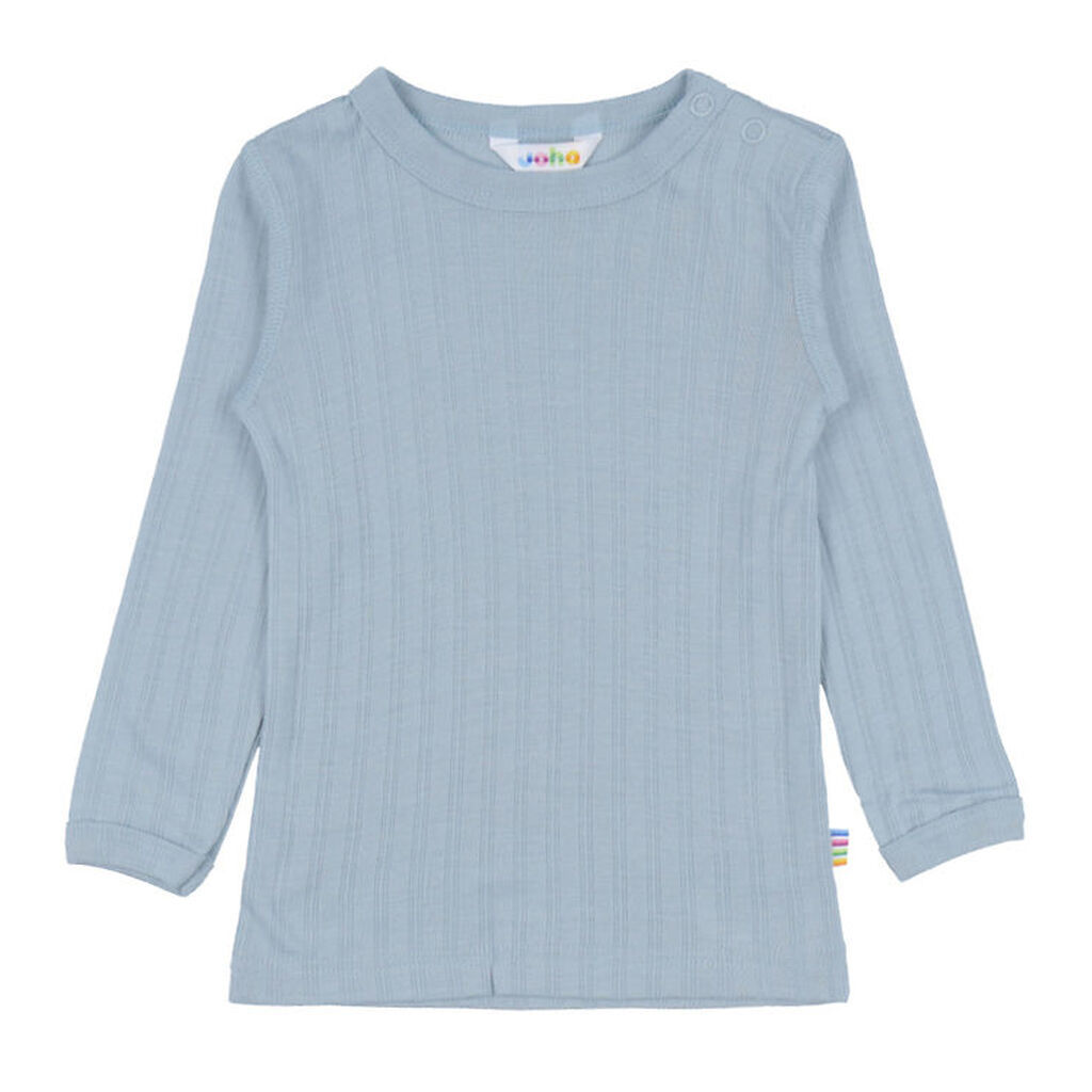 Joha Bluse - Uld/Silke - Støvet Blå