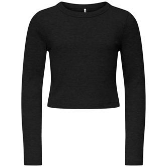 Kids Only Bluse - KogBina - Rib - Sort