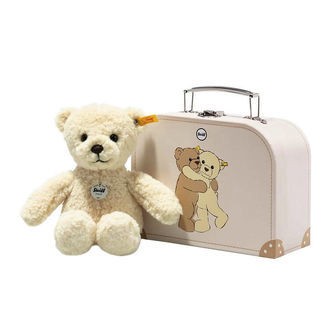 Steiff Bamse - 21 cm. - Mila Teddy Bear - In Suitcase - Vanilla