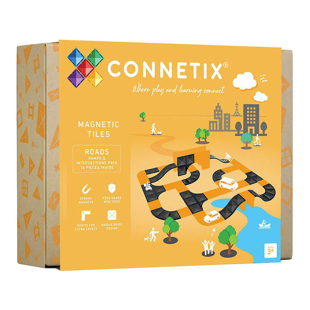 Connetix Magnetsæt - 16 Dele - Ramps & Intersections Pack