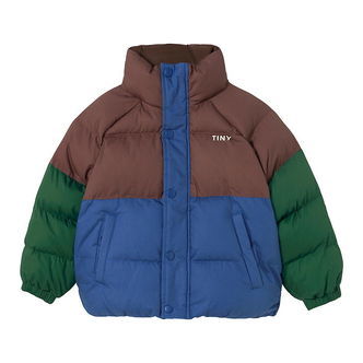 Tiny Cottons Dynejakke - Color Block - Mørkeblå