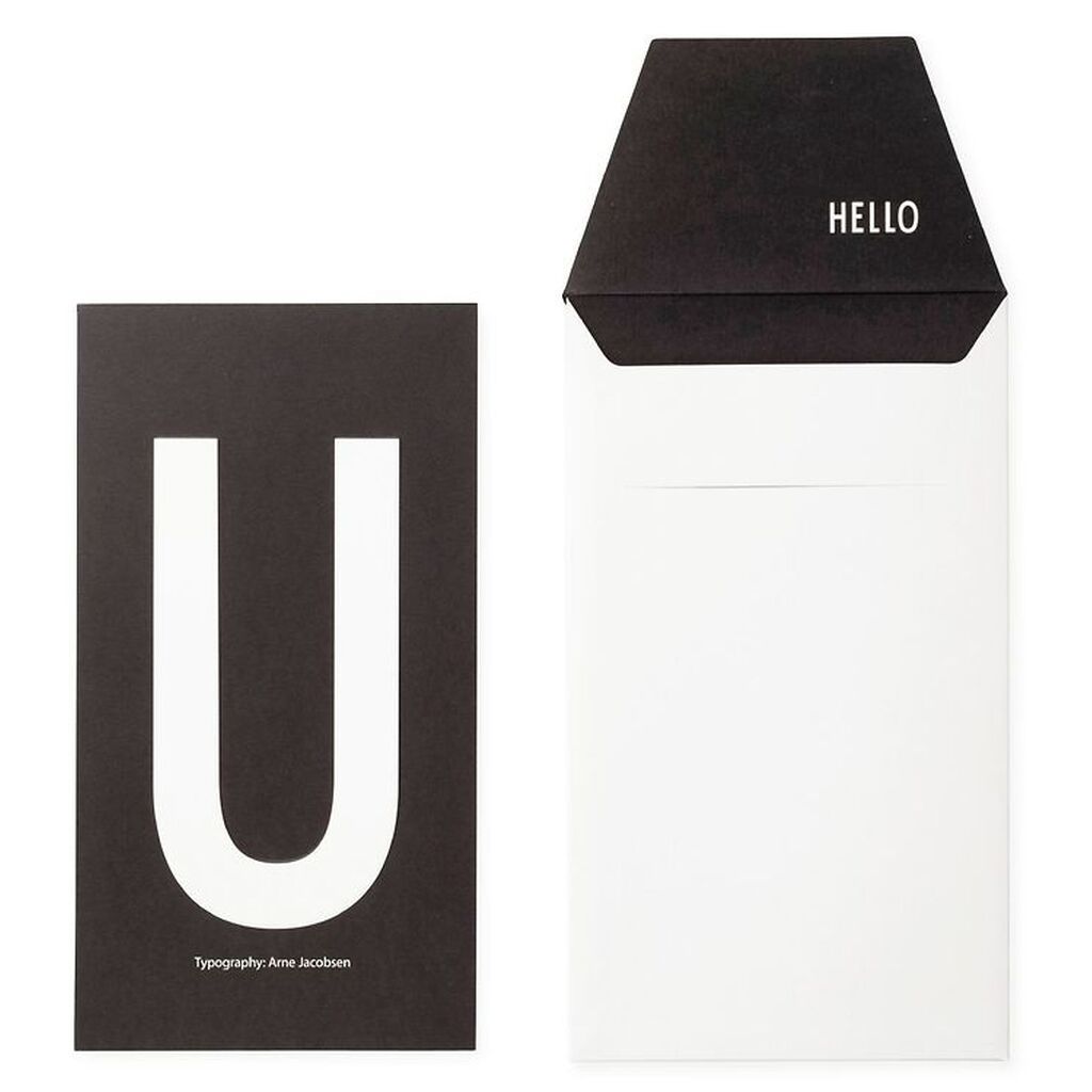 Design Letters Kort m. Konvolut - Sort m. U