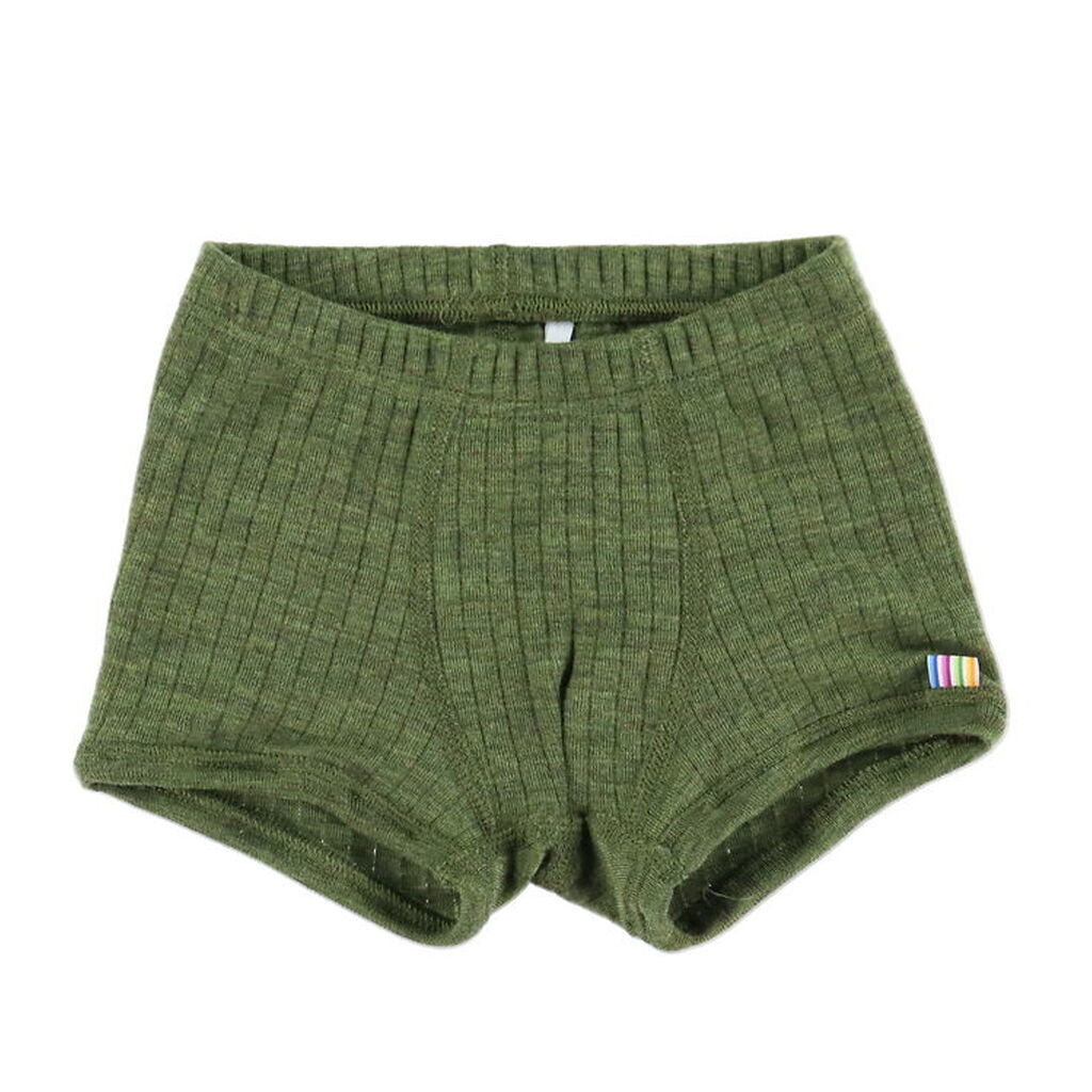Joha Boxershorts - Uld - Rib - Mørk Oliven