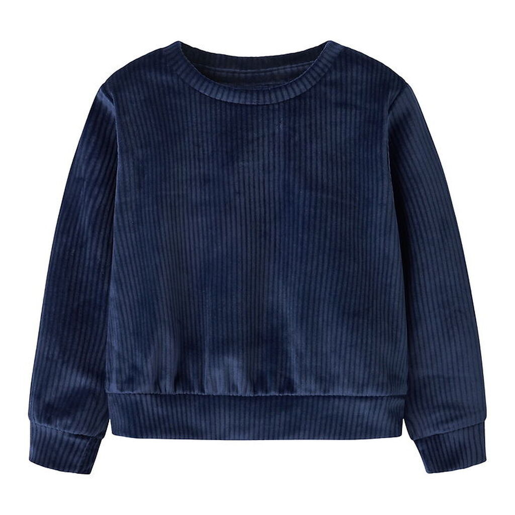 Name It Bluse - Fløjlsvelour - Cropped - NmfVeloa - Navy Blazer