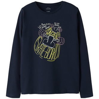 Name It Bluse - NkmVux - Navy Blazer/Longbeach Skateboard