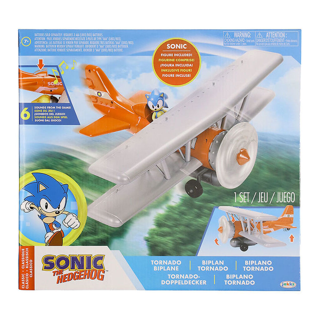 Sonic Flyvemaskine m. Lyd - Tornado Biplane