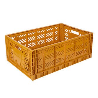 Aykasa Foldekasse - 60x40x22 cm - Maxi - Mustard