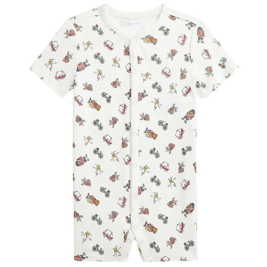 Polo Ralph Lauren Sommedragt - Hvid m. Print