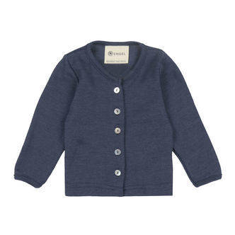 Engel Cardigan - Uld/Silke - Navy Blue