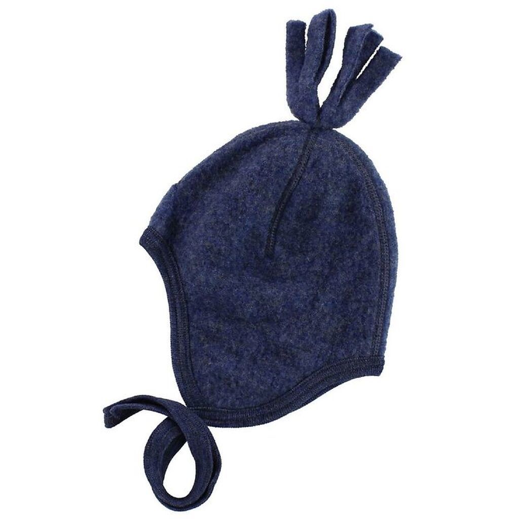 Engel Babyhjelm - Uld - Blåmeleret
