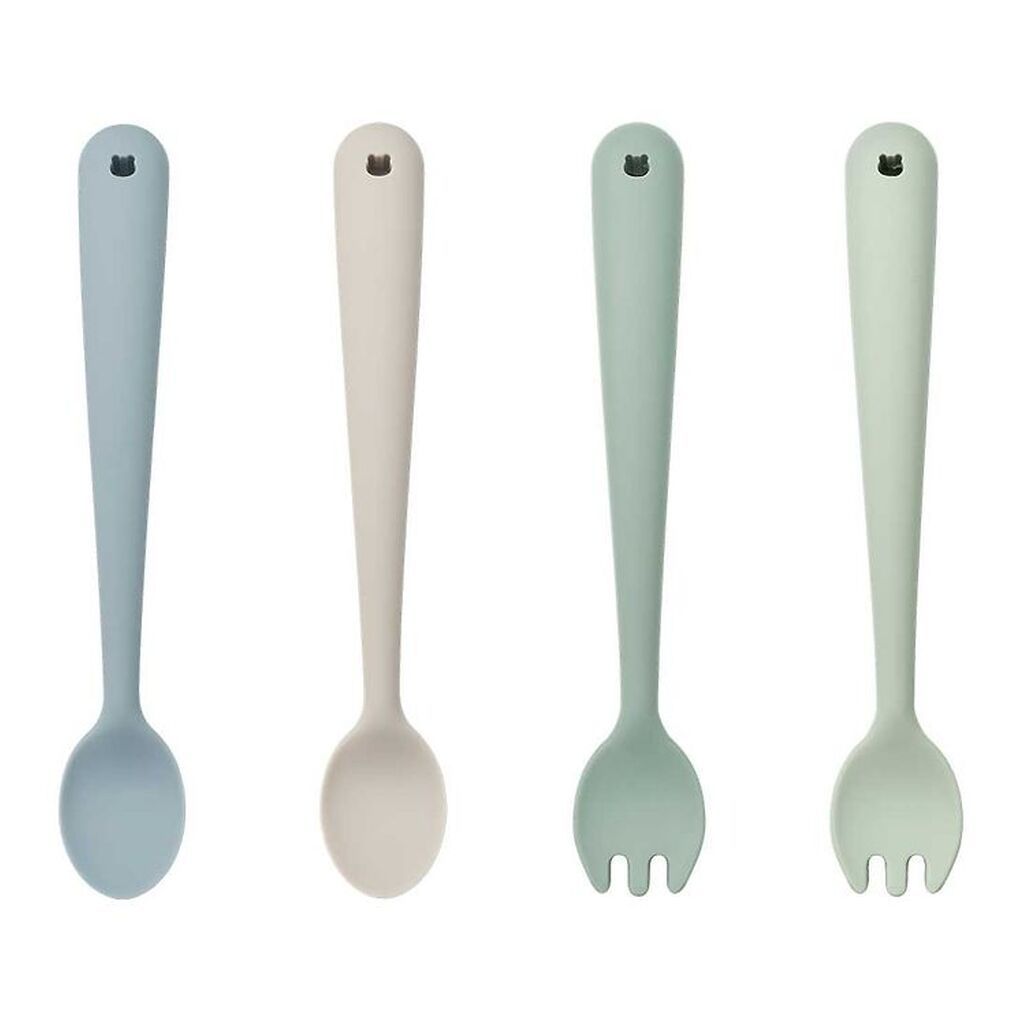 Liewood Børnebestik - 4-Pak - Silikone - Shea - Dusty Mint
