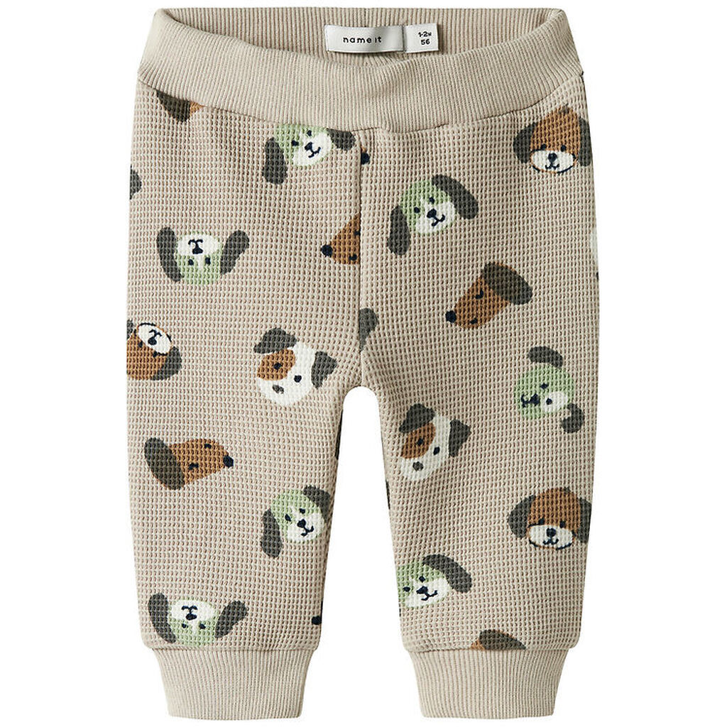 Name It Sweatpants - Vaflet - NbmTimm - Pumice Stone m. Print