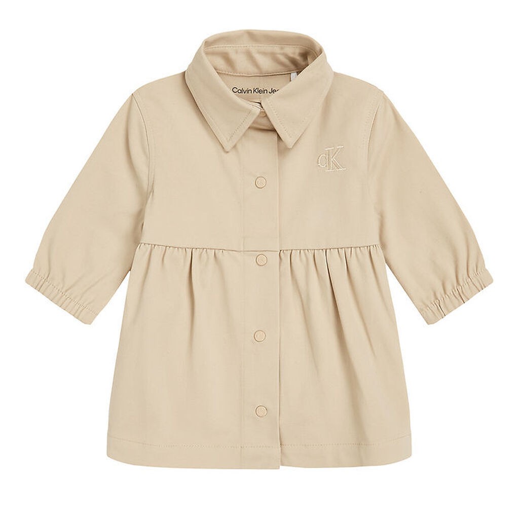 Calvin Klein Skjortekjole - Utility - Pale Khaki