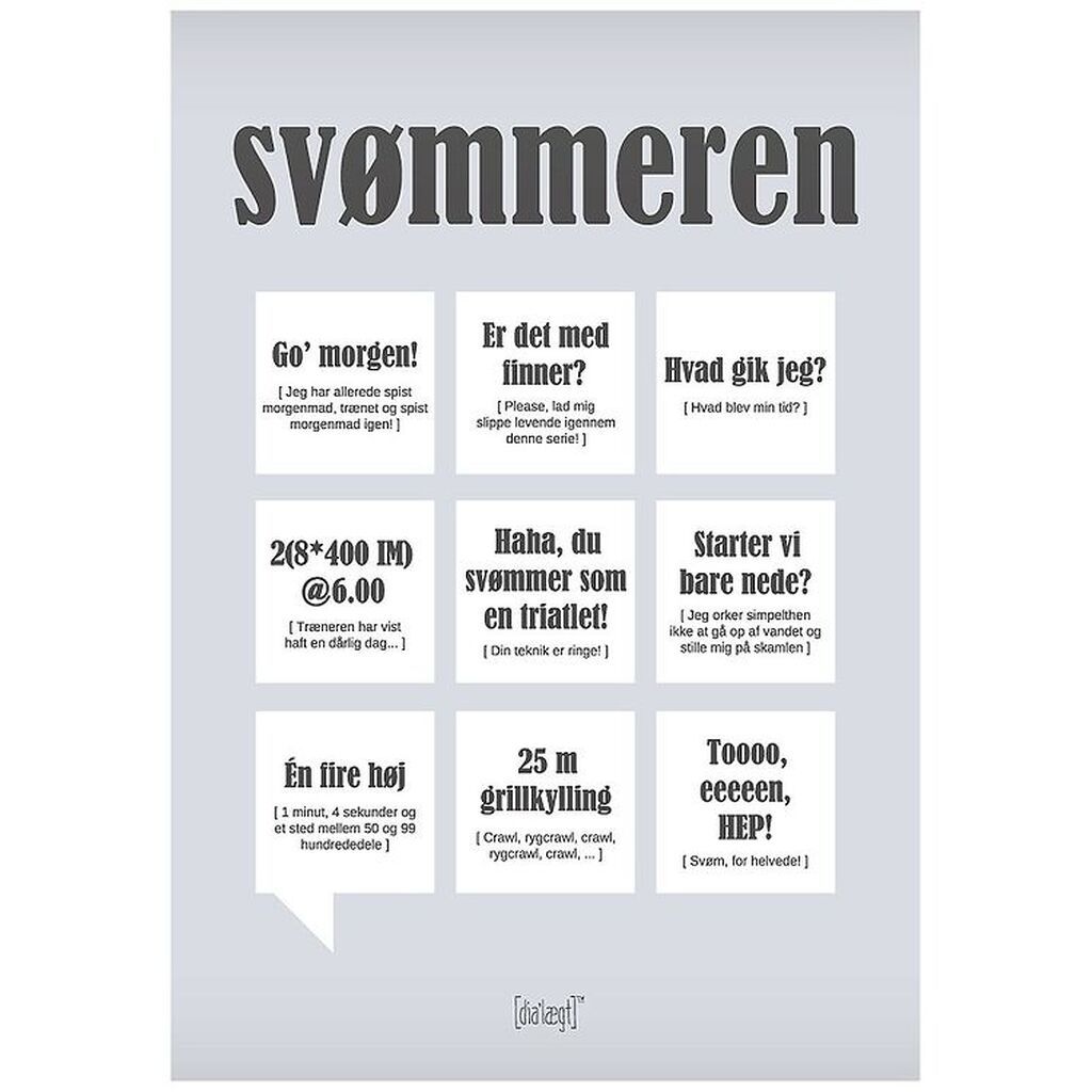 Dialægt Plakat - 30x42 - Svømmeren