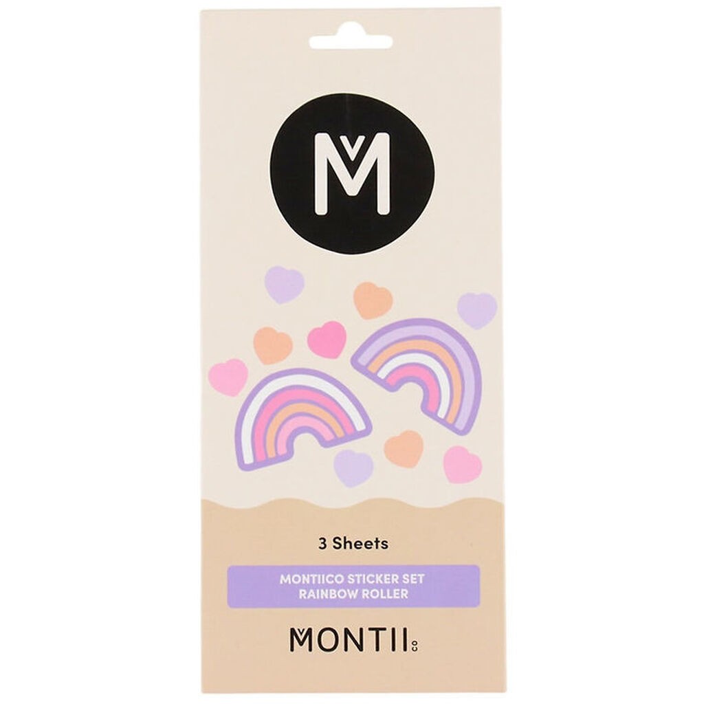 MontiiCo Klistermærker - 3 ark - Rainbow Roller