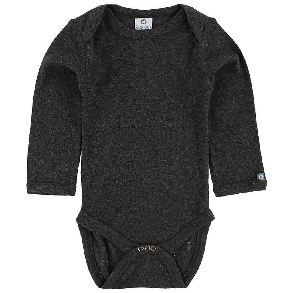 Smallstuff Body l/æ - Koksgråmeleret m. Elefanter