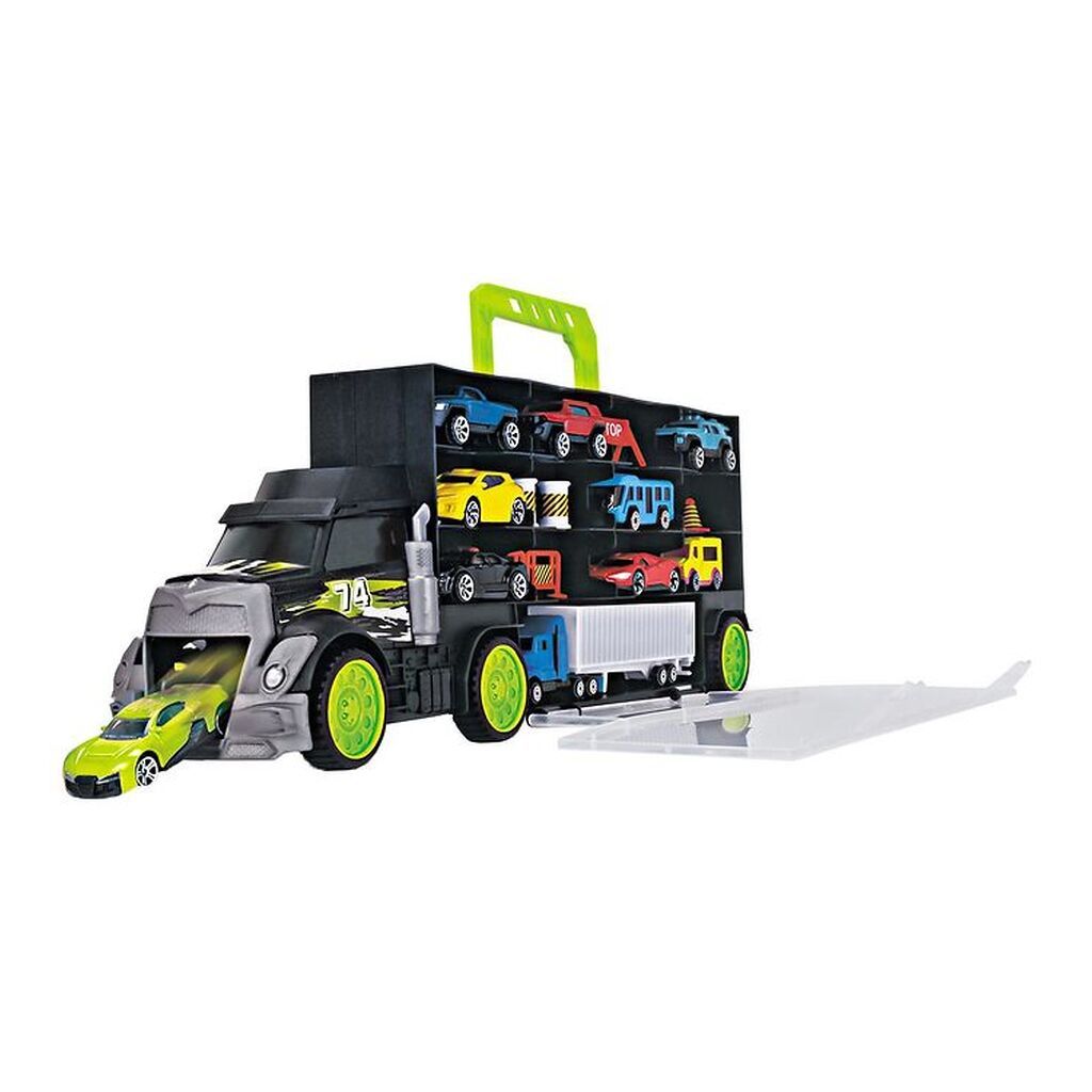 Dickie Toys Lastbil m. Biler - Carry & Store Transporter