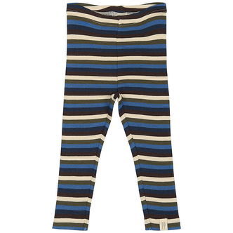 Petit Piao Leggings - Rib - Modal - True Navy/Multi Stripe