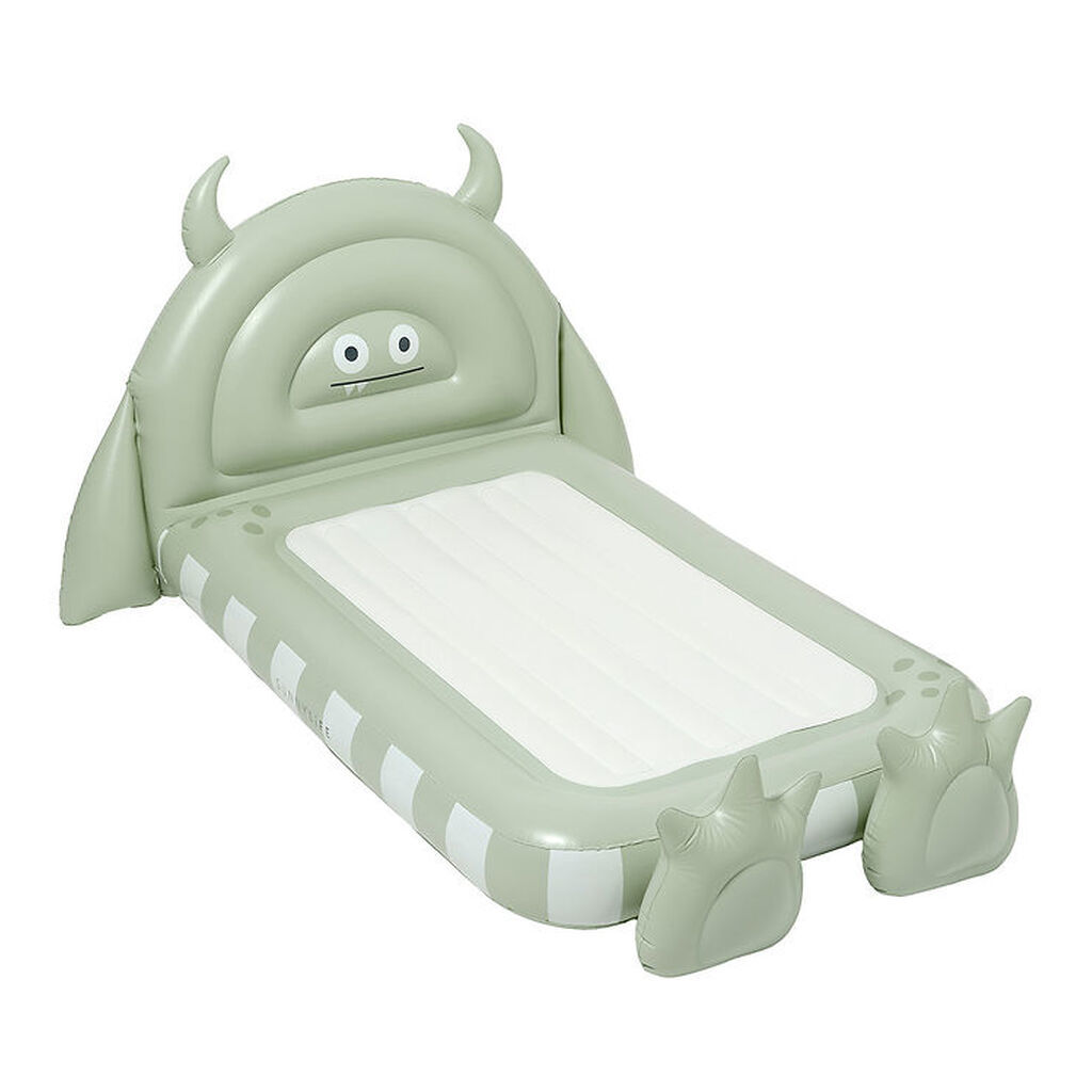 SunnyLife Børneseng - Oppustelig - Monster - Sage