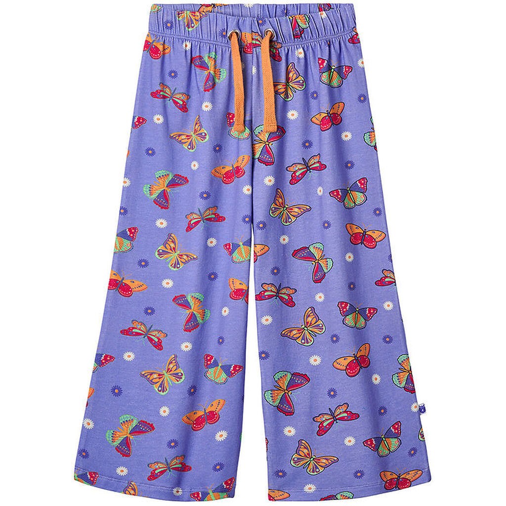 Småfolk Bukser - Purple Delight m. Sommerfugle