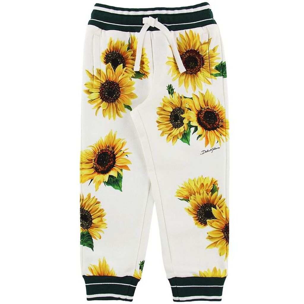 Dolce & Gabbana Sweatpants - Sunflower - Hvid/Mørkegrøn