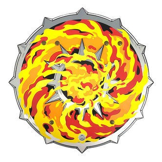 Liontouch Udklædning - Flamme-skjold - Rød/Orange/Gul