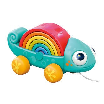 Kinder and Kids Trækdyr - Regnbue Kamæleon m. Multi Funktion